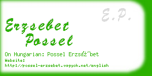 erzsebet possel business card